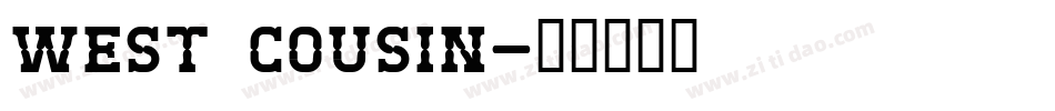 West Cousin字体转换